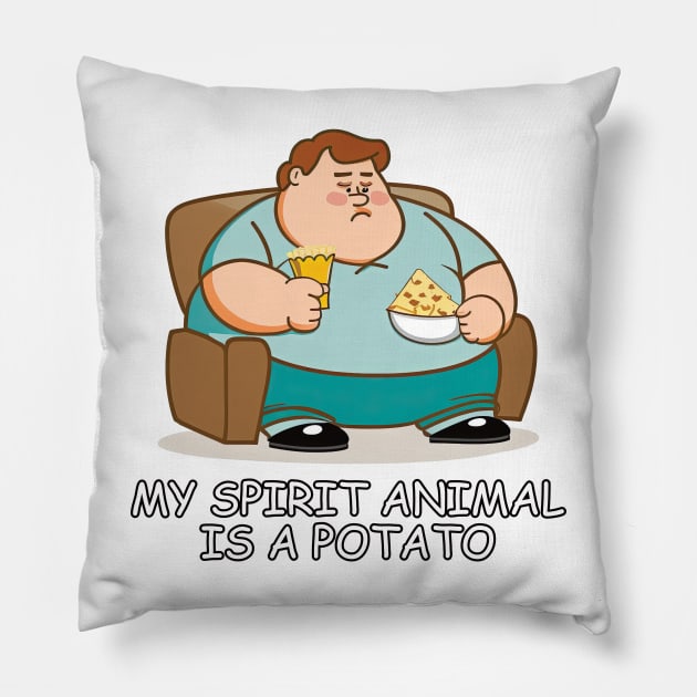 My spirit animal is a potato. Pillow by DEGryps