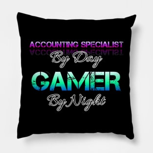 Accounting Specialist - Gamer - Gaming Lover Gift - Graphic Typographic Text Saying Pillow