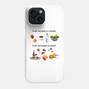Snack Side Showdown: Health Nuts vs Junk Food Junkies Phone Case