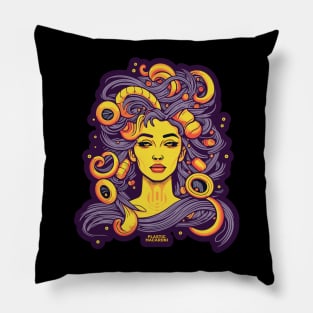 Plastic Macaroni Boho Trippy Hippy Fettuccine Pillow