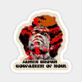 James brown godfather of soul graphic Magnet