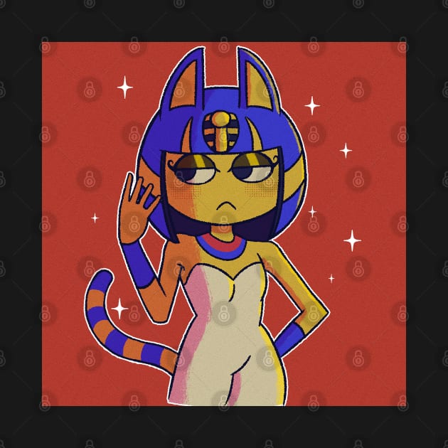 Vaporwave anime aesthetic ankha video game by KinseiNoHime