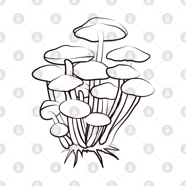 Mushroom Hand Drawn by KC Happy Shop