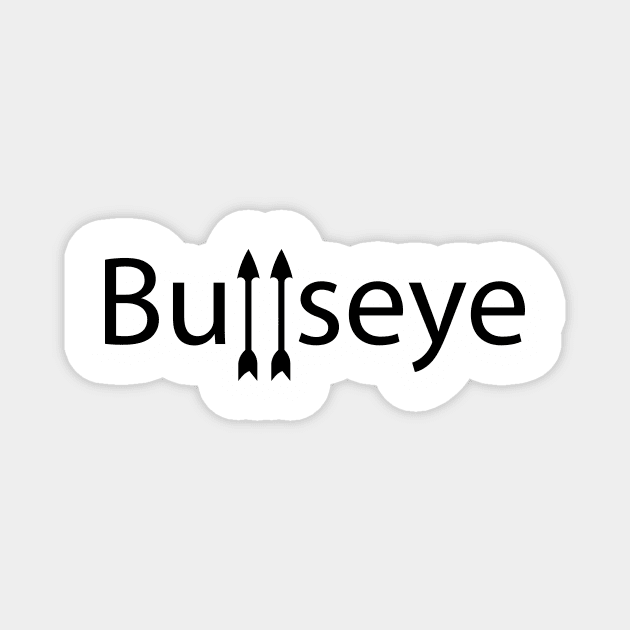 Bullseye typographic logo design Magnet by DinaShalash