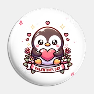 Penguin Valentine's Day Pin