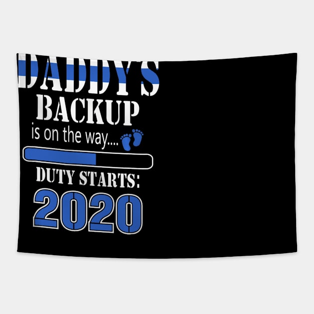 Police officer Mom to be Dad to be EST. 2020 Tapestry by Sinclairmccallsavd