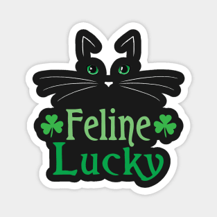 Feline Lucky St. Patricks Day Irish Cat Magnet