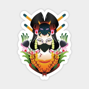 Samurai Geisha Magnet