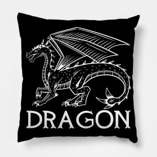 White Dragon Pillow