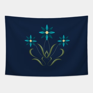 flower symmetry Tapestry