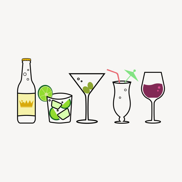 Minimalist Drinks Cocktail Collection by Vulture King