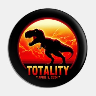 Dinosaur T-Rex Totality April 8 2024 Total Solar Eclipse Pin