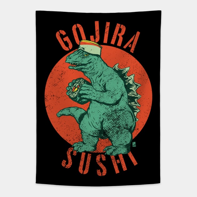 Gojira Sushi Tapestry by Thomcat23