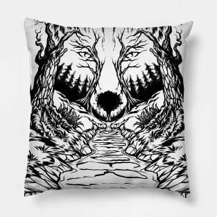 Wolf Spirit Lord Of The Forest Pillow