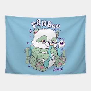 Panboo - Bamboo Panda pun vector artwork Tapestry