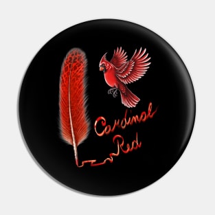 Red Cardinal bird Pin