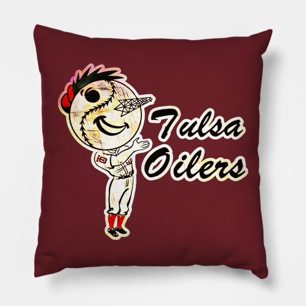 Tulsa Oilers Baseball Pillow by Kitta’s Shop