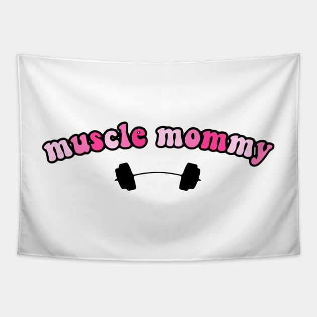 muscle mommy pink Tapestry by avamariedever