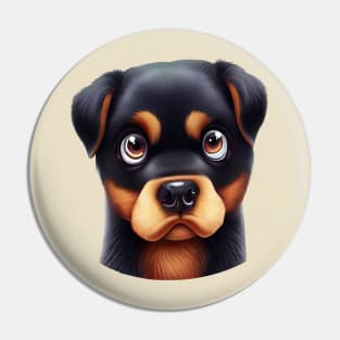 Charming Rottweiler Gaze Pin