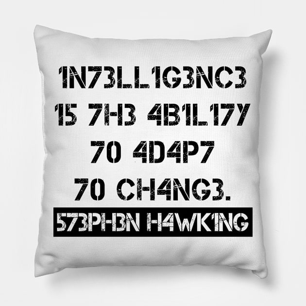 black intelligence / 8L4CK Pillow by Attia17