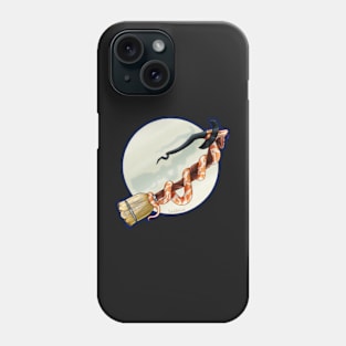 Serpent Witch on a Broomstick Phone Case