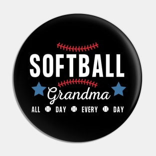 Softball Grandma - all day every day Pin