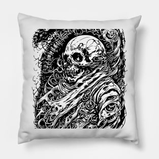 detailed skull Pillow