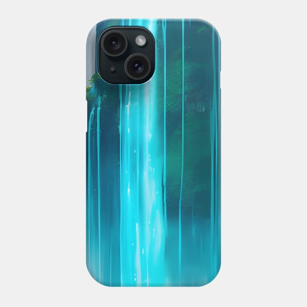 Blue fine-art turquoise artwork Phone Case by HANART