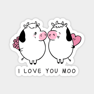 I Love You Moo Magnet