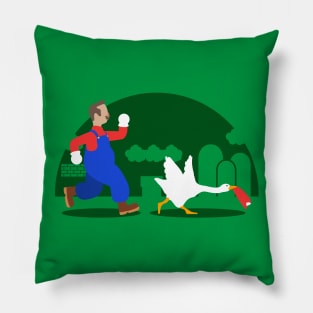 Hooked Plumber - Green Honk Pillow