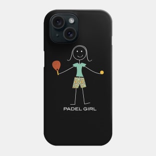 Funny Padel Girl Stick Illustration Phone Case