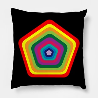 Rainbow Pentagon Pillow