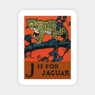 J is for Jaguar ABC Designed and Cut on Wood by CB Falls Magnet