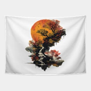 Tranquil Beauty of An Autumnal Scene Tapestry