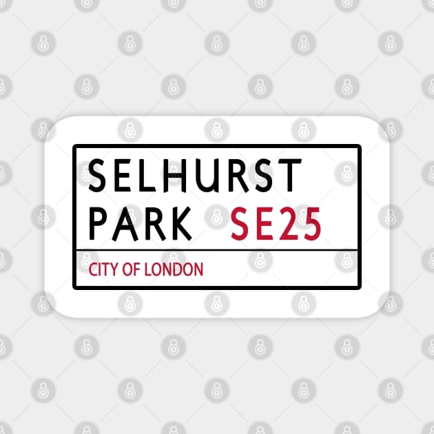 Selhurst Park Road Sign Magnet by Confusion101