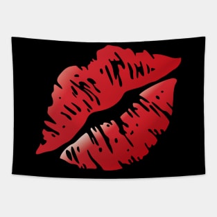 Kiss Mark - Lip Print, Lipstick Mark Tapestry