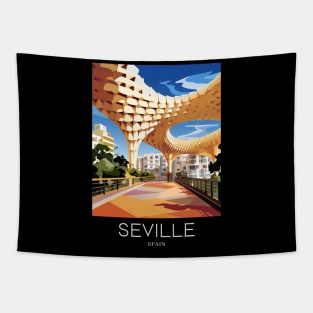 A Pop Art Travel Print of Seville - Spain Tapestry