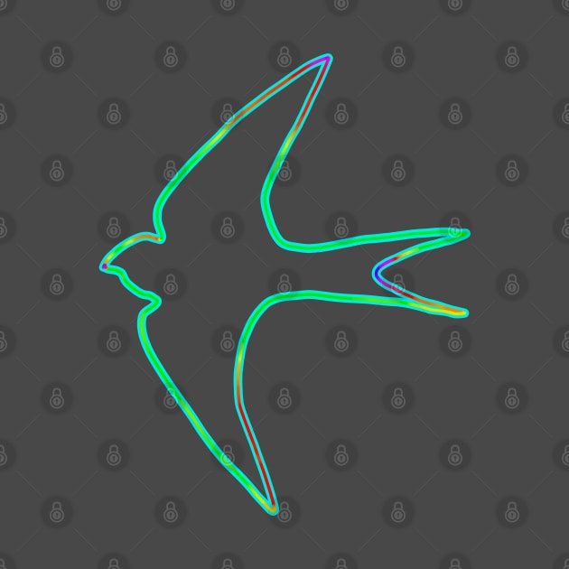 Neon bird, swift design by Gavlart