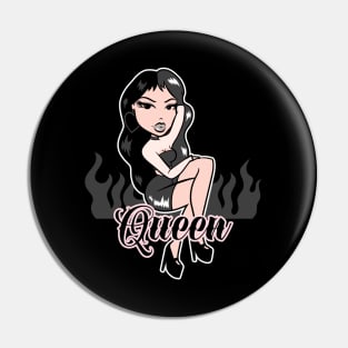 Queen Girl Doll Light Black Pin