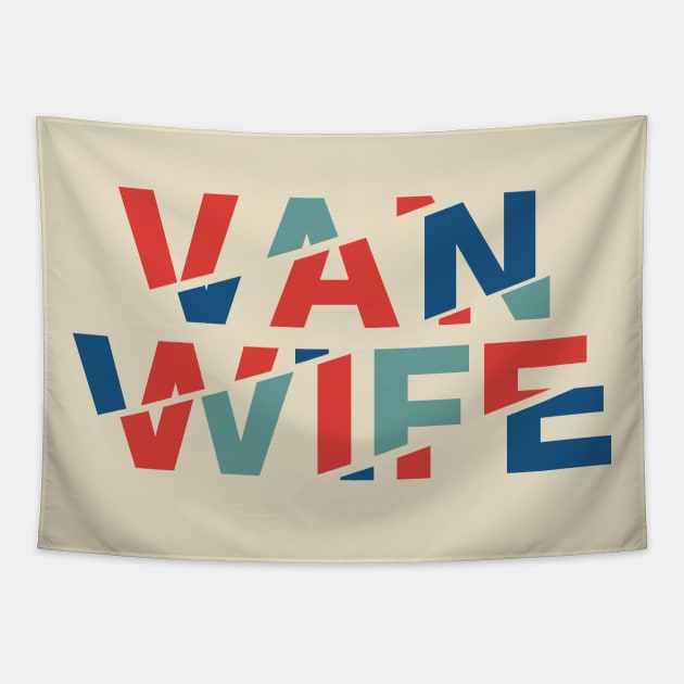 Vanlife: van wife tracks - red blue green Tapestry by The Van Life