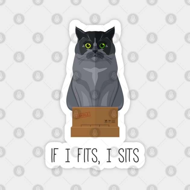 If I Fits, I Sits II Magnet by BadOdds