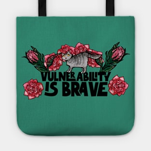 Vulnerability Is Brave Soft Kitty Tote