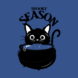 Spooky Cauldron Cat T-Shirt