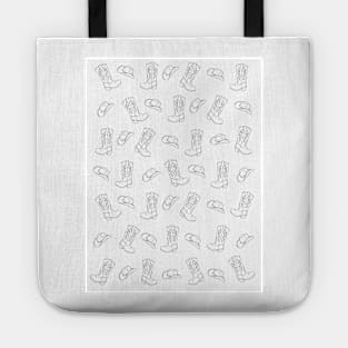 BLACK And White Cowboy - Western Art Tote