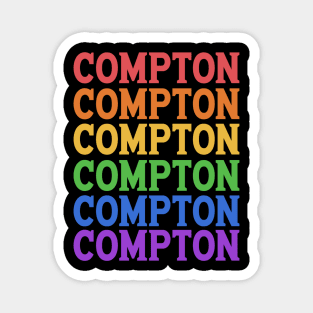 COMPTON RAINBOW TYPOGRAPHY Magnet