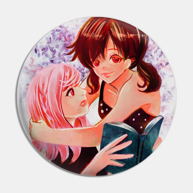 Two girl hugging pastel color yuri lesbian manga style Pin by meisanmui