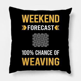 Weekend Forecast Weaving Weaver Pillow