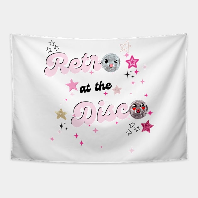 Retro at the disco kawaii Tapestry by Once Upon a Find Couture 