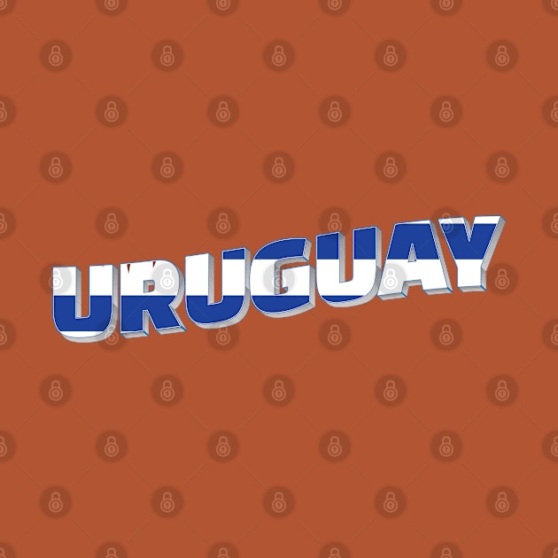 Uruguay vintage style retro souvenir by DesignerPropo