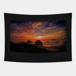 Sunset at Trinidad, California Tapestry